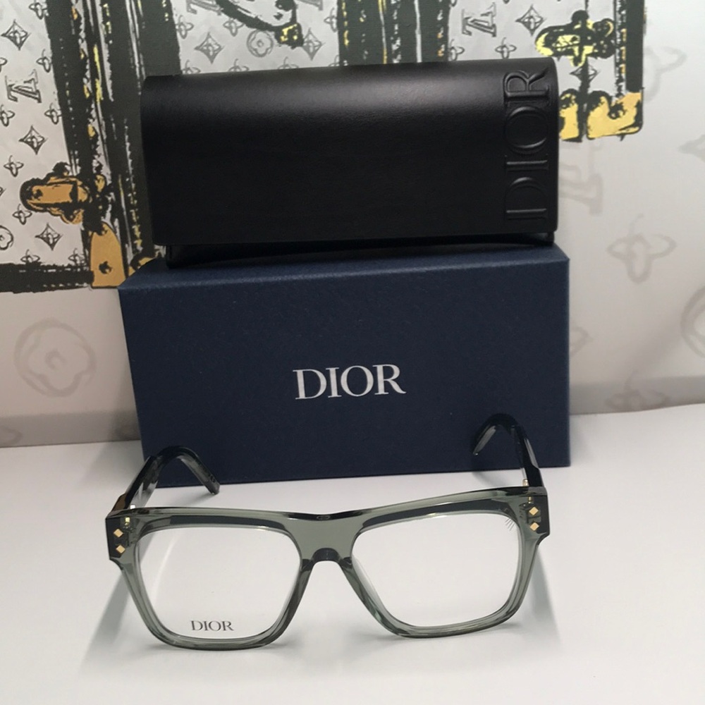 New Authentic Dior Square/Rectangle Green CD DIAMONDO S61 - Picture 4 of 15